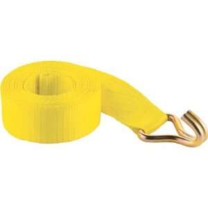   Yellow 2 x 20 5,000 lbs Capacity Winch Strap with J Hook Automotive