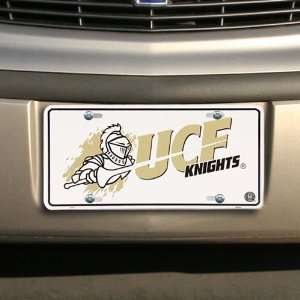  UCF Knights Metal License Plate   White