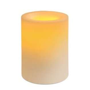 CG12500WH 4 Inch Tall Flameless Round Plastic Weather Resistant Candle 