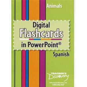  Animals Digital Flashcards in PowerPoint Spanish Office 