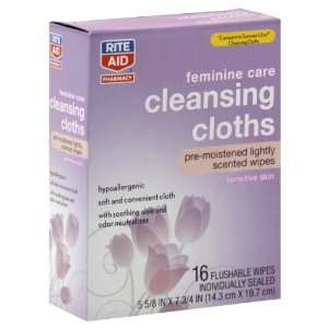  Rite Aid Cleansing Cloths, Feminine Care, Sensitive Skin 
