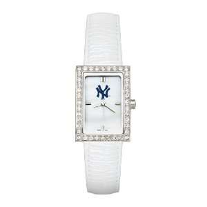  MLB New York Yankees Ladies Allure Watch White Leather 