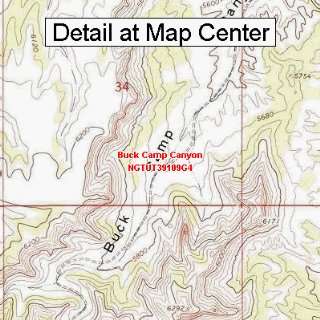   Map   Buck Camp Canyon, Utah (Folded/Waterproof)