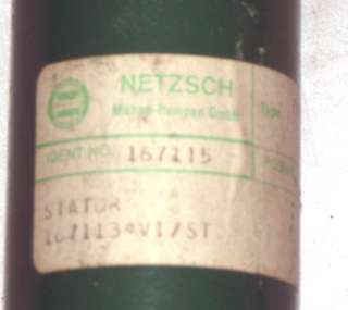 Netzsch 2NL 20A Cavity Pump Stator. NOS   