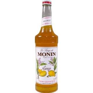 Monin Flavored Syrup, Mango, 33.8 Ounce Plastic Bottles (Pack of 4)