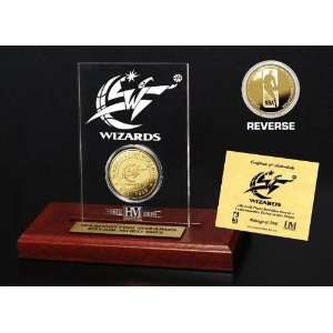  Highland Mint WWIZACRYLK Washington Wizards 24KT Gold Coin 