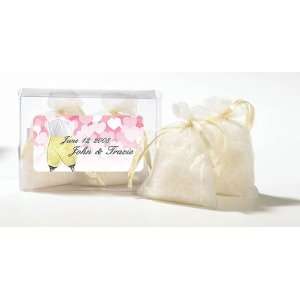 Wedding Favors Champagne Toast Heart Design Personalized Fresh Linen 