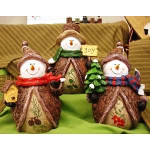   Figurines Rustic Woodsy Resin Tree Joy Christmas