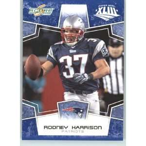  Limited Edition Super Bowl XLIII Blue Border # 190 Rodney Harrison 