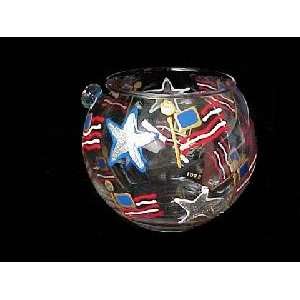   & Stripes Design   19 Oz. Bubble Ball With Candle