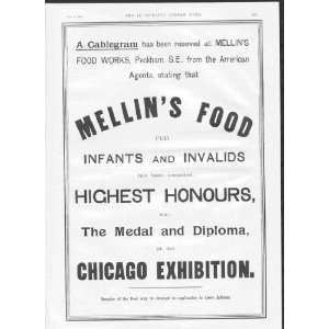  Mellins Food Chicago Exhibition 1893