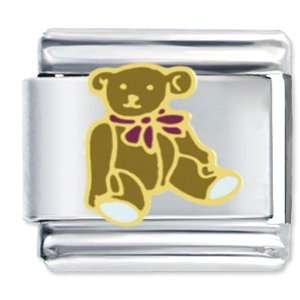  Teddy Bear With Ribbon Italian Charms Bracelet Link 