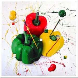  Peppers of Color by Roderick Stevens, Canvas Art   36 x 