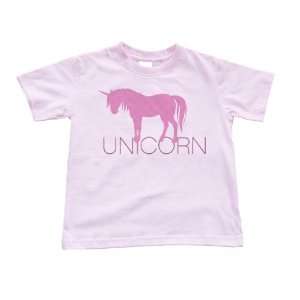  Girls Pink Toddler T Shirt with Unicorn 
