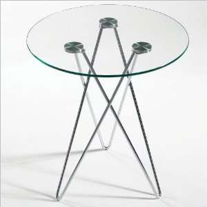  ITALMODERN Zelda Round Glass End Table Furniture & Decor