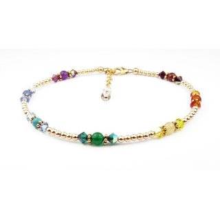   Jewelry Chakra Balancing Beaded Anklet   Gold Filled Ankle Bracelets
