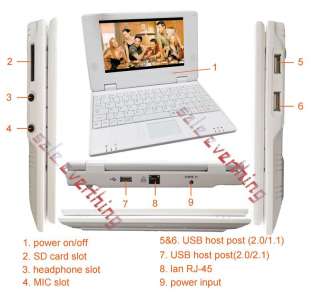   Mini Laptop Notebook WIFI Windows CE 4GB Hard Drive 256M RAM  