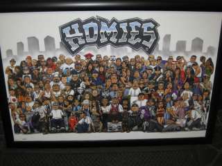 HOMIES CUSTOM FRAMED POSTER VERY RARE NO LONGER MADE  