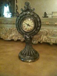 Old World Chic Desk Table Mantel Clock  