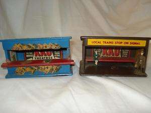 1940s Toy Train Buildings, RKO, Old Gold, Chiclets  