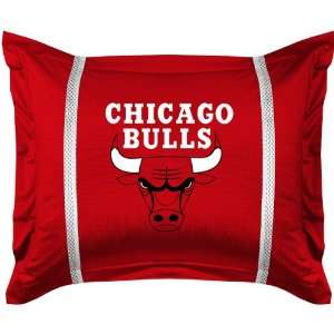 Chicago Bulls SIDELINES Jersey Material Pillow Sham