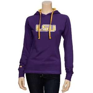  LSU Tigers Ladies Purple Polka Dot Logo Long Sleeve Hoody 