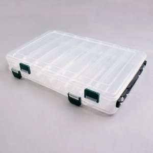 Portable Double Sided Plastic Transparent Fishing Tool Tackle Box 16 