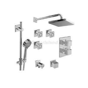 Â½ Thermostatic system with hand shower rail 3 body jets and shower 