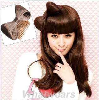   Fashion Hair Extension Bow Bowknot Comb Clip Hairpiece 6 Colors PP11