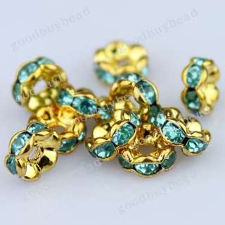   CRYSTAL GOLD SPACER LOOSE BEADS JEWELRY FINDINGS 3X6MM  