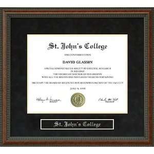  St. Johns College Diploma Frame