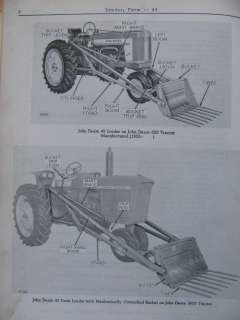   John Deere Farm Tractor 45 Front Loader Parts Catalog Manual PC484 jd
