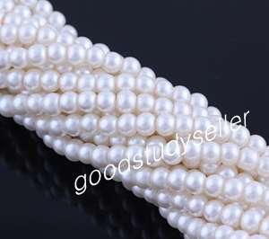 400 pcs white glass pearls spacer beads charms findings 4mm free 