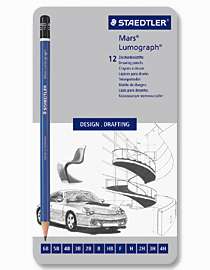   100 G12 Mars® Lumograph pencils Metal Tin   12SET(6B~4H)  