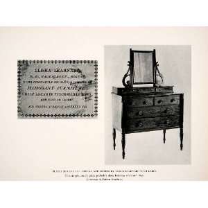  1939 Print Elisha Learnard Bureau Mirror Dressing Table 