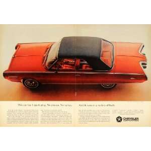 1963 Ad Chrysler Corp. Vintage Turbine Automobile JP 4 