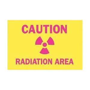 Caution Radiation Sign,7 X 10in,pink/yel   BRADY  