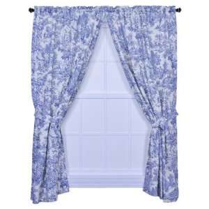  Curtain 679 Blue Victoria Park Toile Tailored Panel Pair Curtains 