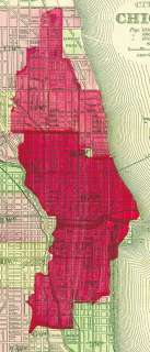 Great Chicago Fire of 1871 Map  