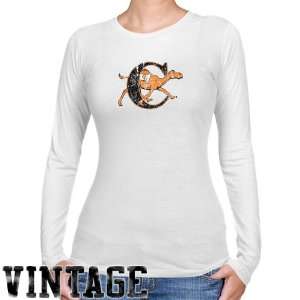  NCAA Campbell Fighting Camels Ladies White Distressed Logo 