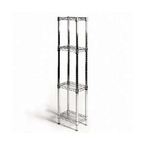  Industrial Wire Shelving Unit with 4 Shelves   8d x 64h 