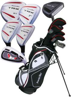 NEW PowerBilt TRX Mens 15 Piece Complete Golf Set   Bag Included 