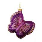 Midwest Sugared Fruit Purple Glitter Glass Butterfly Christmas 