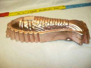 Fish Jello pudding cake MOLD wall hanging decoration vintage copper 