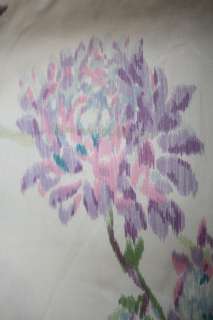   Ondine Duvet Cover Watercolor Floral Cream Purple Green Pink  