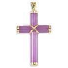 Pendants   Semi Precious Gemstones Purple Laugna Lace Cross Pendant 