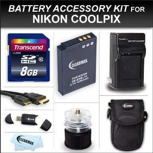   Cable + USB Card Reader + Cap Tripod + Camera Case + Microfiber Cloth