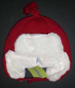 NWT GYMBOREE Fire Truck Chief Red Earflap Fur HAT 2T 3T  