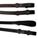 English leather RUBBER grip Reins various sizes & col