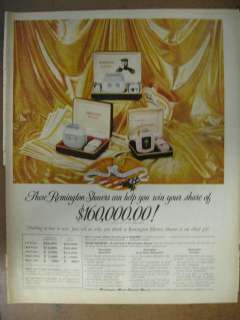 1958 Remington Electric Razor Shaver Gift Set Ad  